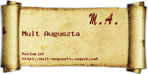 Mult Auguszta névjegykártya